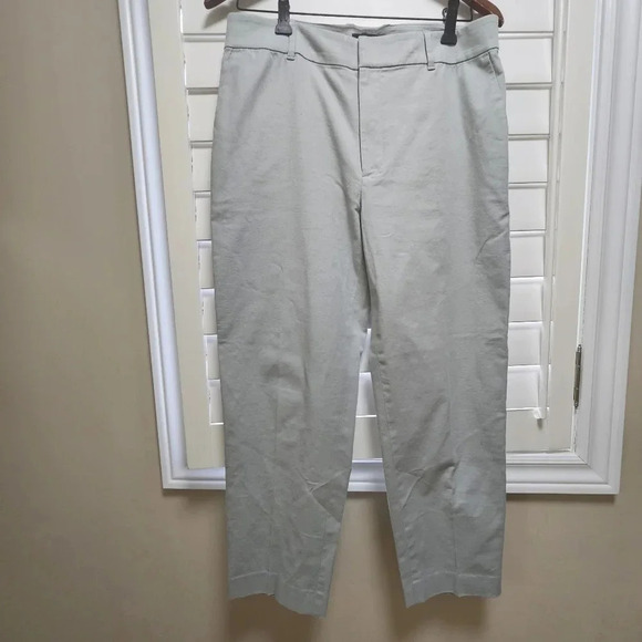 Club Monaco Sage COOL Mint Slacks Pants cotton ANKLE size 8 - Picture 1 of 5